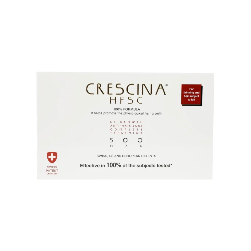 كريشينا علاج كامل للرجال تركيز 500 ( إعادة نمو ) من لابو | Crescina Transdermic HFSC 500 MAN 10+10 Vials