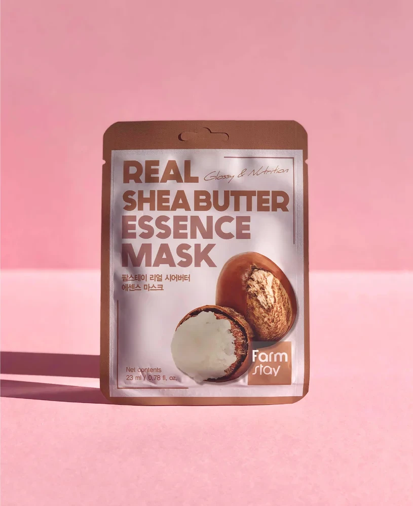 ماسك للوجه  بخلاصة زبدة الشيا مكون من ( 10 قطع ) من فارم ستاي  |  Farmstay Real Shea Butter Essence Mask 10-Piece Set