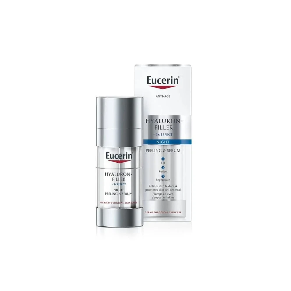 سيروم ومقشر ليلي ثلاثي المفعول من يوسيرين | Eucerin Hyaluron-Filler Night Peeling & Serum