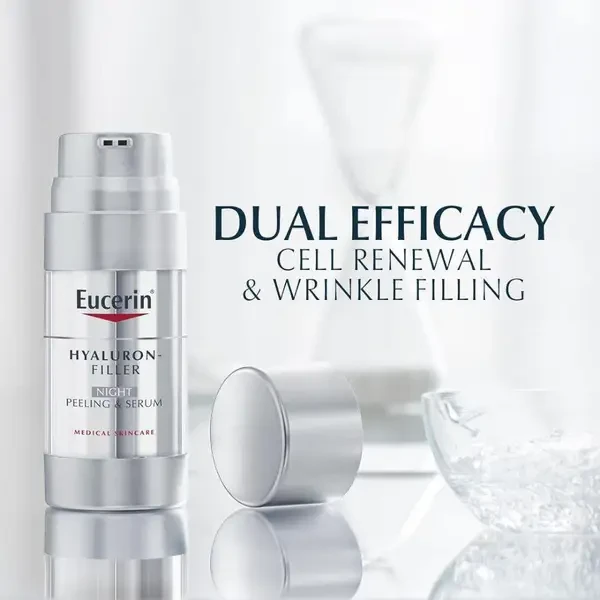 سيروم ومقشر الليلي مزدوج الفعالية  من يوسيرين | Eucerin Hyaluron-Filler Night Peeling & Serum
